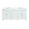 James Martin Vanities 72'' Double Vanity, Bright White w/ 3 CM Arctic Fall Solid Surface Top 424-V72-BW-3AF - alternate 1